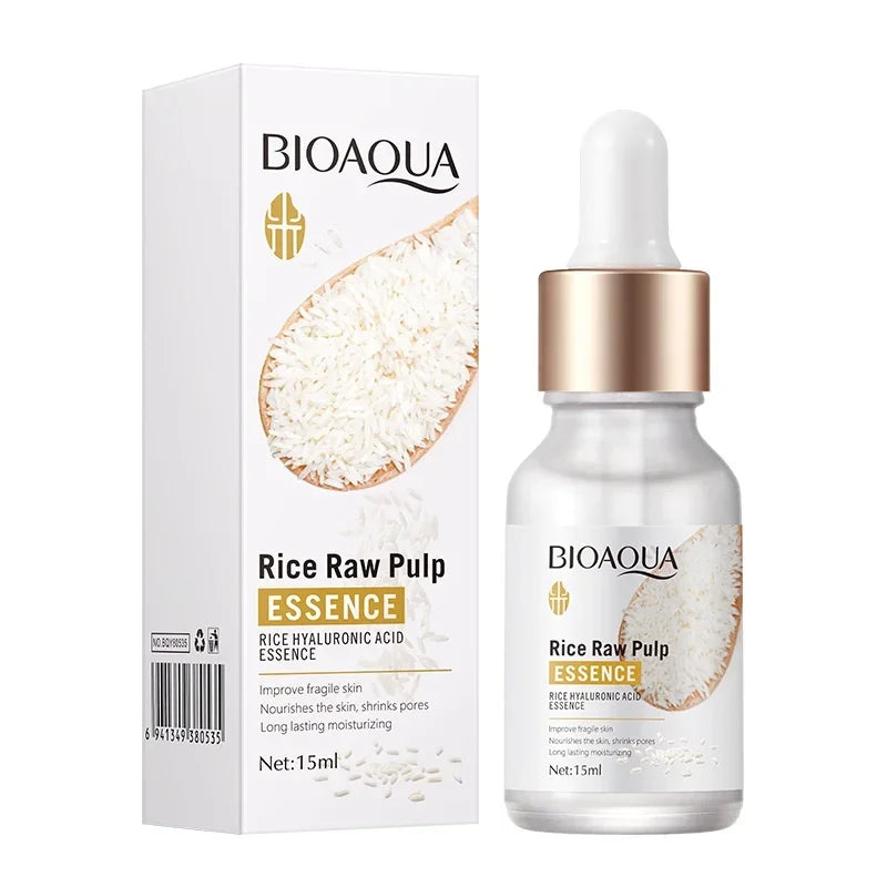 BIOAQUA Rice Essence Hyaluronic Acid Face Essence Nourishing Moisturizing Whitening Anti-Wrinkle Serum Facial Skin Care