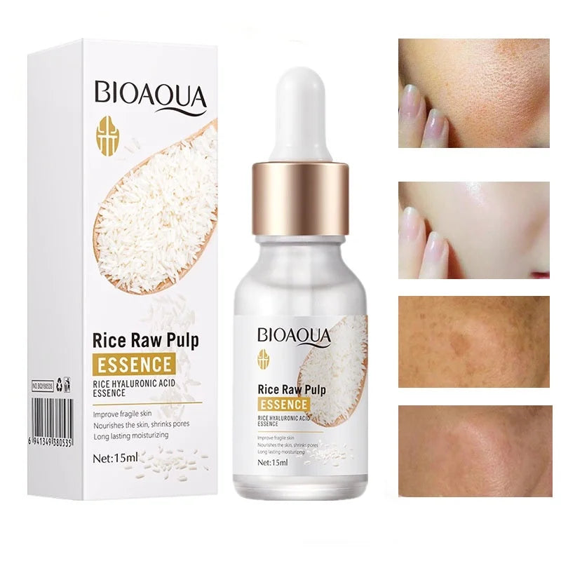 BIOAQUA Rice Essence Hyaluronic Acid Face Essence Nourishing Moisturizing Whitening Anti-Wrinkle Serum Facial Skin Care